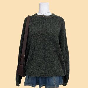 y2k green indie skater grunge green Crewneck sweater